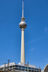 The Television Tower in Berlin on a sunny day