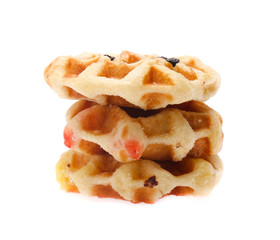 waffles isolated on white background