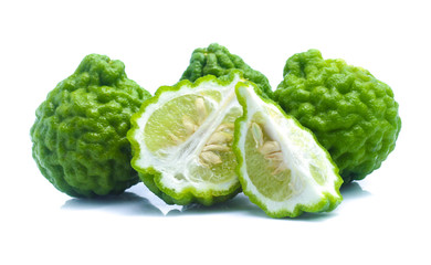 Bergamot fruit isolated on white background