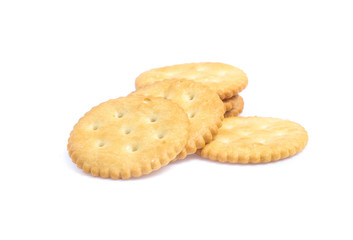 Cracker isolated on over white background