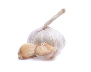 garlic isolated on white background