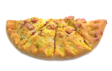 Pizza  puff isolated on a white background