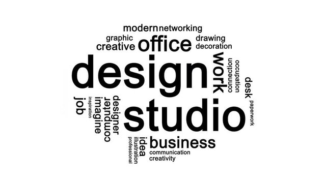 Design Studio Animated Word Cloud;Text Design Animation.