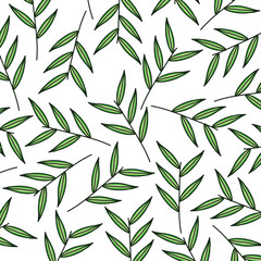 Obraz premium branch with leafs plants ecology pattern