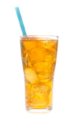 Iced tea  isolated on white