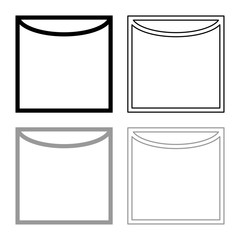 Vertical drying on hanger Clothes care symbols Washing concept Laundry sign icon outline set black grey color vector illustration flat style image