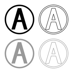 Dry cleaning with any solution Clothes care symbols Washing concept Laundry sign icon outline set black grey color vector illustration flat style image