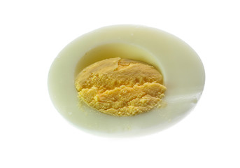 boiled egg isolated on white background