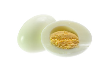 boiled egg isolated on white background