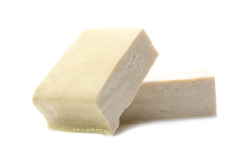 Tofu isolated on white background