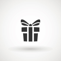 Gift box with ribbon icon, Gift card icon vector. Trendy flat design style on white background. vector sign, pictogram Symbol, logo illustration.