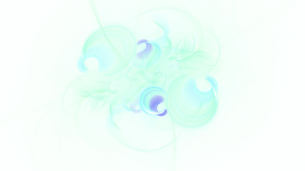 Fototapeta na wymiar Abstract transparent blue crystal shapes. Fantasy light background. Digital fractal art. 3d rendering.
