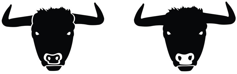 Bull head vector stylized graphic symbol icon logo