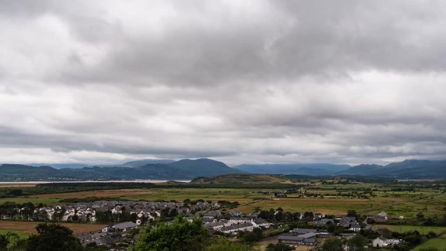 Timelapse of Harlech in Wales, Snowdonia and clouds