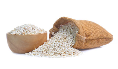 Barley grain isolated on white background