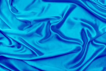 Obraz premium Blue satin fabric texture background