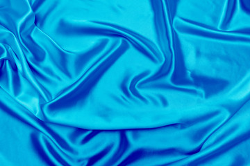 Blue satin fabric texture background