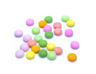 Colorful candy Isolated on white background