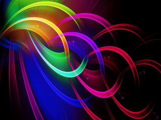 rainbow abstract fractal background 3d rendering illustration