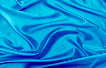 Blue satin fabric texture background
