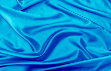 Obraz premium Blue satin fabric texture background