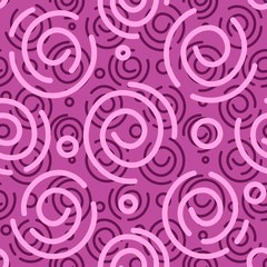 Abstract light pink and dark pink spiral background. Vector seamless pattern. Simple design. Seamless vector texture. Paper art design. Geometric print. Space background. Pattern in vintage style