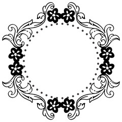 Invitation card and greeting card, with decoration beautiful wreath frame. Vector