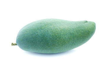 fresh green mango fruit isolated on white background