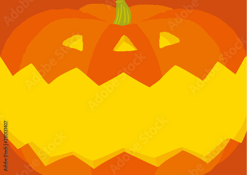 ハロウィンかぼちゃ 背景イラスト Advertisement Wall Mural Advertiseme Perori