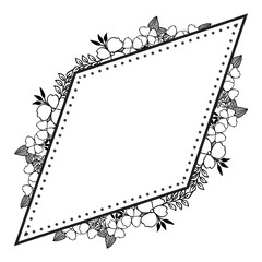 Design frame on white backdrop, with wallpaper flowers and leaf, decoration various of cards. Vector