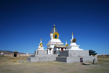 Golden Prayer Stupa in Erdene Zuu Khiid Monastery, part of the Orkhon Valley Cultural Landscape...
