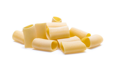 dry Italian pasta isolated on white background