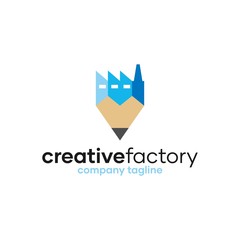 Creative Factory Pen Logo Design Template