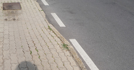 pavement concrete tiles and street tarmac background