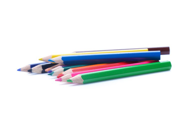 Color pencils isolated on white