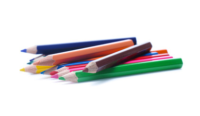 Color pencils isolated on white