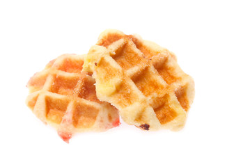 waffles isolated on white background