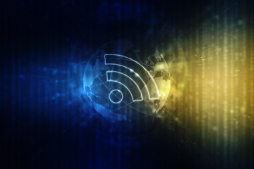 2d illustration WiFi symbol