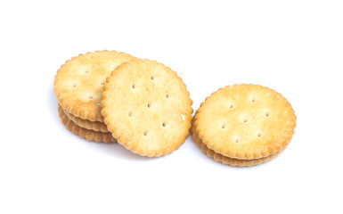 Cracker isolated on over white background