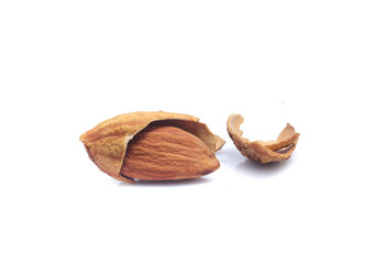 Almond isolated on white background