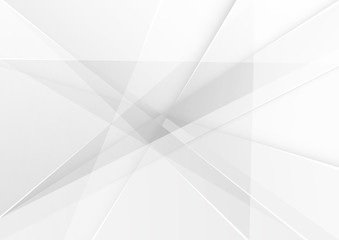 Fototapeta premium Abstract geometric white and grey color background. Technology modern design. Vector illustration.