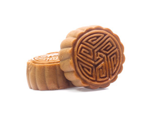moon cake on white background