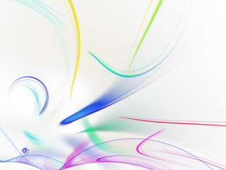 rainbow abstract fractal background 3d rendering illustration