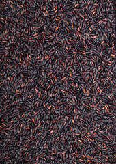 Fresh raw organic black venus rice.Healthy food.Macro texture