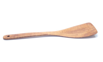 spatula turner isolated on white background (wood)