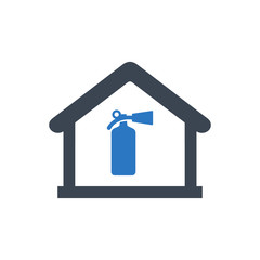 Home fire safety icon
