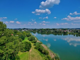 landscape with river and clouds