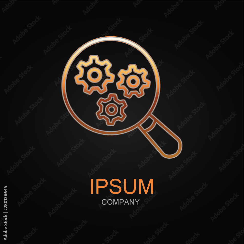 Poster data analysis vector icon. design logo element. isolated on black background.
