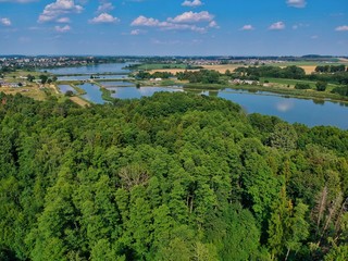 landscape with river and clouds