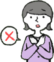 Illustration of a woman face and pose set 4